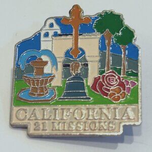 California Missions Souvenir Lapel Pin NEW